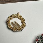 Christmas Wreath / Candle Brooch Pin Lot Of 3 1 Signed KC Vintage Photo 7