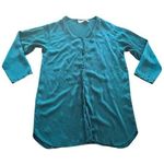Victoria's Secret  Vintage 100% Silk Emerald Sleep Pajama Top Women's Size Medium Photo 0
