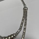 Apt. 9 NWT $24 -  Costume Necklace Silver Tone Metal Adjustable Length Photo 2