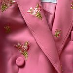 Moschino NWOT  pink floral embroidered slim fit blazer Photo 5