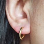 Deal Of The Day/15mm Huggies/ Gold Over Sterling Silver Photo 3