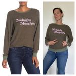 Wildfox  Baggy Jumper Sweatshirt NEW Midnight Munchies Olive Small Oversized Photo 1