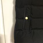 J. Crew Black Quilted Puffer Vest with High Collar gold side zippers women’s XXS Photo 3