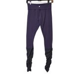 Lululemon Leggings Womens 6 Purple Black Ruched Leg Warmers High Rise Yoga Photo 3