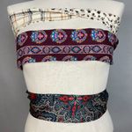 Vintage 70s Chessa Davis Belt Set of 3 Belts Retro Tie Fabric Women Floral Plaid Blue Photo 16