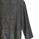 Seasons V Vintage Union Label 1960s Silver‎ Shimmer Blouse Top Size 8 Zipper Silver Photo 3