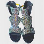 NWT Eldof Elegant Black Rhinestone High Heel Sandals Sz 7 Photo 6