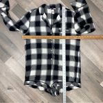 Victoria's Secret Victoria’s Secret Plaid‎ Flannel Shorts Sleep Romper Black White Small Photo 10