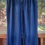 Ann Taylor LOFT Women's Pleated High Rise Wide Leg Trouser Jeans Size 14. NEW Photo 0