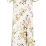 AFRMJamie Print Open Back Short Sleeve Dress White Size 3X Photo 0