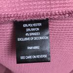 Torrid NWT  Women’s Knit V-Neck Floral Lace Inset Pink Long Sleeve Peplum Blouse Photo 9