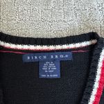 Vintage Nebraska Football Cornhuskers Sweater Vest argyle black white red button Size M Photo 2