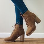 Limelight Brown Combat Booties Photo 0