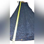 Tadashi Shoji Sleeveless V Neck Lace Midnight Blue Elegant Gown Size 2 Photo 6