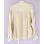 Free People Gauzy Oversized Button Down Shirt Lagenlook Size Medium Photo 2