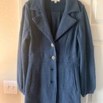 CAbi  Dark Teal Merino Wool Blend Pea Coat Photo 0