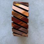 Vintage Oxidized Copper Cuff Bracelet SATC Barneys Emily in Paris Style Gold Photo 2