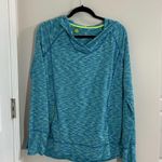 Tangerine  Blue and Yellow Running Hooded Jacket 1/4 Zip Size XL Photo 0