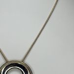 Chico's Round Pendant Gold Silver Tone Mixed Metal Necklace Adjustable β¨ Photo 4