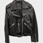 ALLSAINTS Balfern Leather Biker Jacket (US/4) Black Photo 0