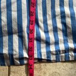 J.Crew  Tie-neck Cotton Mini Shift Dress Borges Stripe Ocean White Photo 9