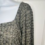 Michael Stars Black Marled Balloon Sleeve Heathered Polly Knit Square Neck Top M Photo 5