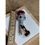 Vintage Large Enamel And Rhinestones 'Lady Liberty' Torch Brooch/Pin Recast Red Photo 2