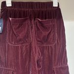 Universal Threads Universal Thread Maroon Cargo Joggers. Velour like material Photo 3