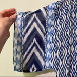 Chico's  Blue Sheer Boho Tunic Mini Dress Womens S Casual Ikat Beachy Summer Photo 7