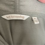 Soft Surroundings  Top Lanai Hoodie Oversized Boxy Cotton Travel Olive Green Photo 13