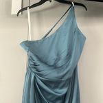 Azazie Elegant Blue One-Shoulder Dress Photo 1