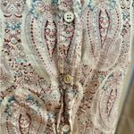 J.Crew The Perfect Shirt Paisley Silk Cotton Long Sleeve Button Up Blouse Sz 4 Photo 6