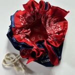 Drawstring jewelry makeup reversible Cosmetic pouch bag Red Photo 0