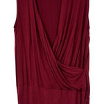 City Chic  Refinity Maroon Wrap Front Tunic Blouse Womens L Sleeveless Top Photo 0