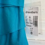 Dress Barn Womens Size 8 turquoise sleeveless tiered ruffle beaded dress NWT Photo 2
