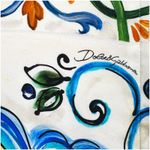 Dolce & Gabbana  Majolica Print A-Line Silk Dress Womens Size EU 46 US 10 White Photo 7