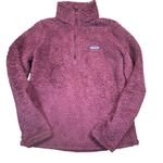 Patagonia  Women’s Small Quarter Zip Fleece Pullover Burgundy Sherpa Cozy Warm Photo 0