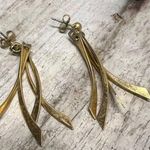 Vintage Avon Windchime Gold Tone Dangle Earrings 2 In Post Back Retro Statement Photo 1