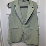 SheIn Sage Green Sleeveless 1-Button Front Vest Size M Photo 0