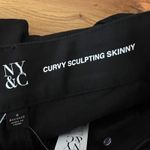 NY&Co Curvy Sculpting Skinny Jeans Size 0 Black Distressed Ripped Knee‎ NWT Photo 1