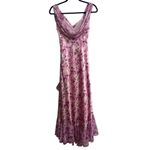 Cinq à Sept NEW NWT Cinq A Sept Raya Cowl Floral Silk Ruffle Dress Vibrant Plum Multi Pink Photo 8
