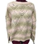 Sanctuary Pointelle Sweater Mock Neck Pullover Pink Moonlight Multi NWT Large Photo 3