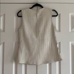 Ecru  White Genuine Leather Tank Top Size Medium Photo 7
