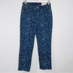 NYDJ  Marilyn Straight‎ Jeans Wild Animal Discharge Print Size 6 Photo 1