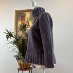 Paraphrase  Women Sweater M Turtleneck Purple Long Sleeve Cropped 100% Lambwool Photo 3