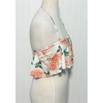 Show Me Your Mumu ‎ Mermaid Bondi Floral Ruffle Bikini Top Swimwear White Medium Photo 5