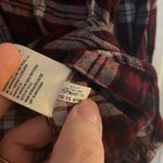 American Eagle  Outfitters AE Red Plaid Flannel Tunic Top, Size Small Photo 8