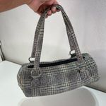 San Diego Hat Co. Plaid Black Blue Green Wool Blend Barrel Shoulder Bag Tweed Photo 0