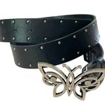 Empyre Bindi Butterfly Studded Faux Leather Black Belt S/M Photo 0