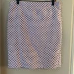 J.Crew  Blue and Cream Knee-Length Pencil Skirt Photo 8
